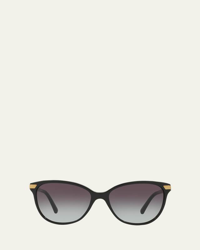 Check-Trim Cat-Eye Sunglasses